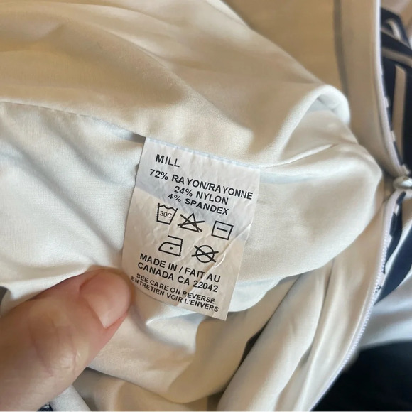 Margaret M Women’s Navy White Striped Pencil Skirt Size Small - Picture 2 of 11